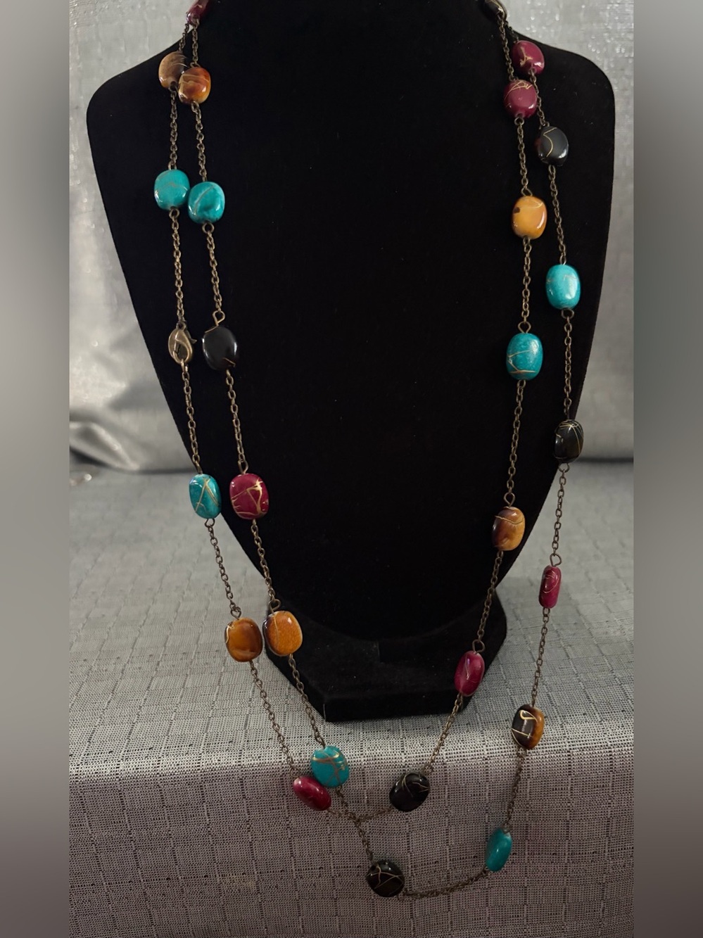 Multicolor Beaded Long Necklace - Women Jewelry